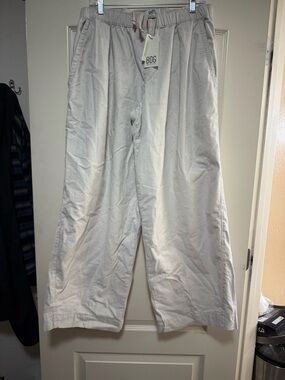 BDG Striped Drawstring Waist Pants in Cream and Navy